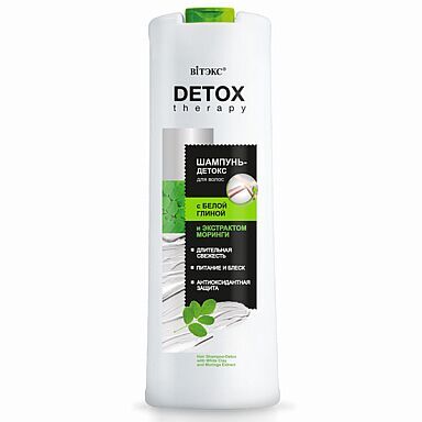 61 DETOX šampūnas plaukams su BALTU MOLIU ir MORINGOS EKSTRAKTU