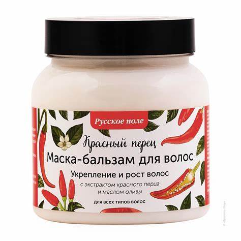 Маска-бальзам для волос «Красный перец» «Укрепление и рост волос» для всех типов волос. Русское поле
