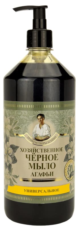 449 Močiutės Agafijos receptai Žolelės ir mokesčiai Juodas skystas skalbinių muilas 1000 ml