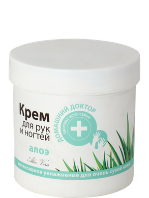 Namų gydytojas. Rankų ir nagų kremas. Alavijas 250 ml