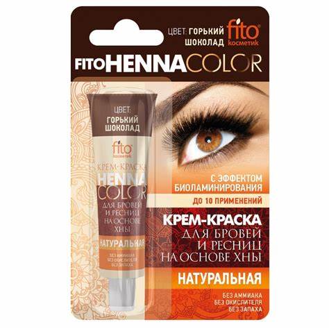HENNA COLOR PERMANENT CREAM EYEBROW AND EYELASH DYE, BITTER CHOCOLATE