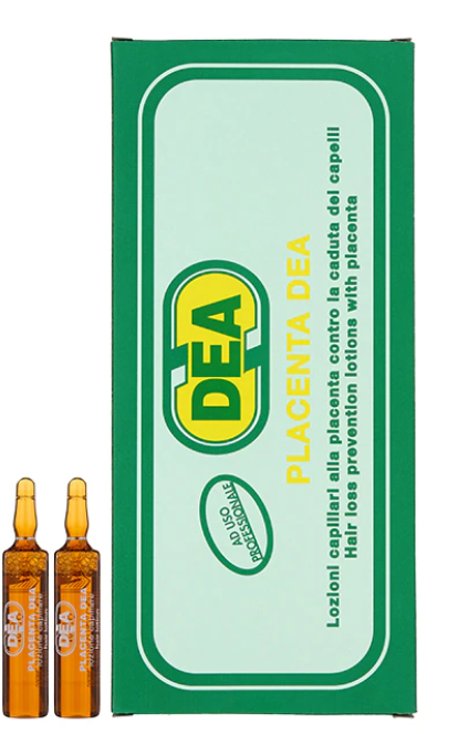 Therapeutic hair product with placenta extract in ampoule Parisienne Italia Placenta Dea