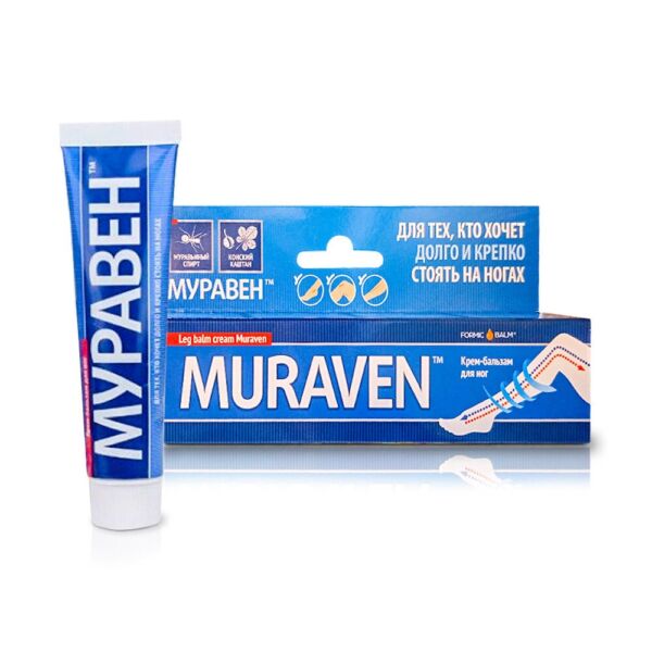 Foot Cream Balm - Muraven, with formic alcohol and horse chestnut, 44 ml