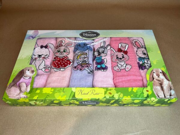 Kitchen towels bunny pink