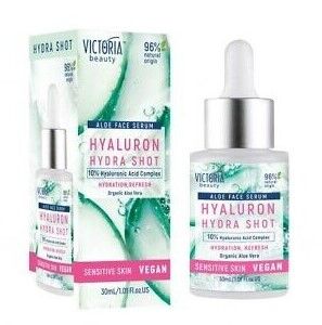 hialuron Сыворотка для лица hydra shot с 10% комплексом гиалуроновой кислоты, алоэ вера и ниацинами 30 мл - victoria beauty