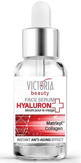 Антивозрастная сыворотка для лица hyaluron+ с гиалуроновой кислотой, коллагеном и matrixyl™, 20 мл - victoria beauty