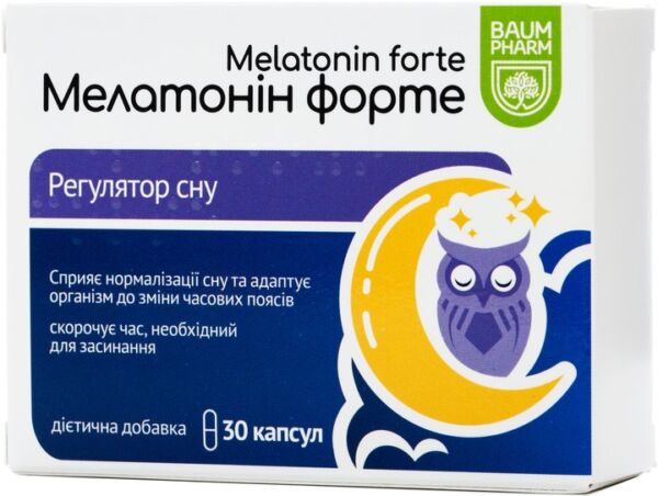 ДОБАВКА ДЛЯ ЗДОРОВОГО СНА MELATONIN 5MG N30