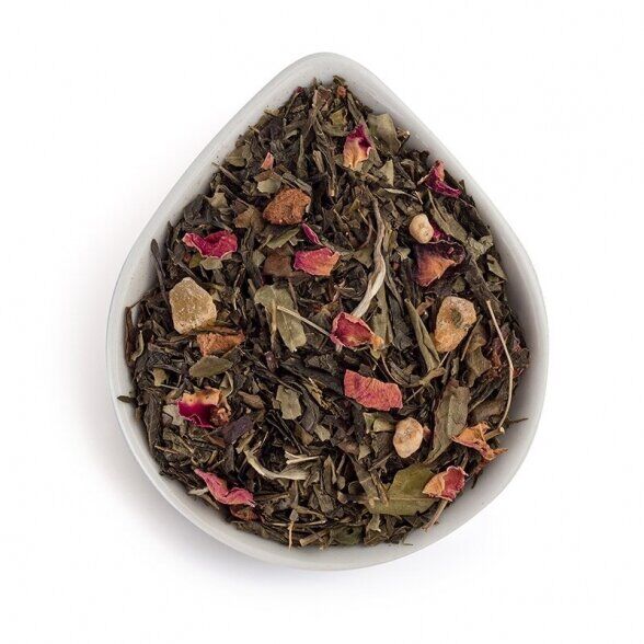 СПЕЛАЯ КЛУБНИКА, зеленый и белый ароматизированный чай 50g