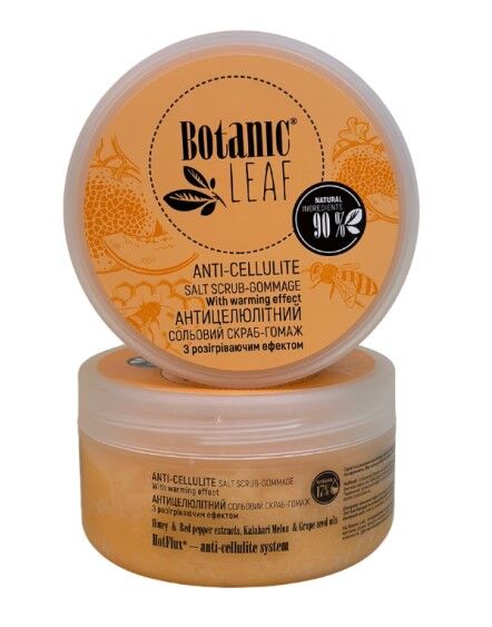 Anticeliulitinis druskos šveitiklis-gomažas kūnui "Botanic Leaf", 300 g