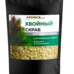xvojnyj Скраб для тела из соли морской "Хвойный", 400 г "AromaSaules"
