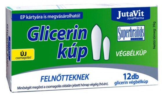 glycerin rectal suppositories for adults, 12 pcs-JutaVit