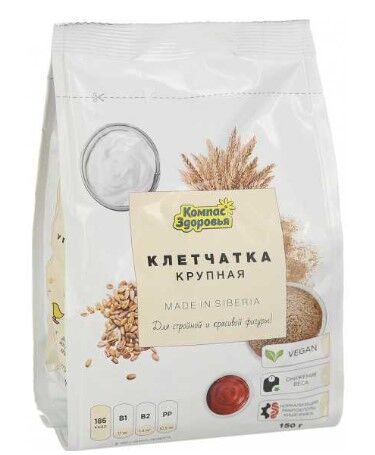 Клетчатка пшеничная крупная, Компас здоровья, 150 г