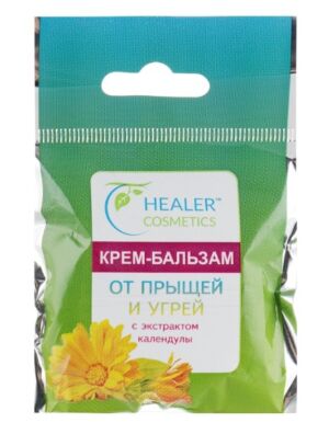 Крем-бальзам от прыщей и угрей с экстрактом календулы Healer cosmetics 10g