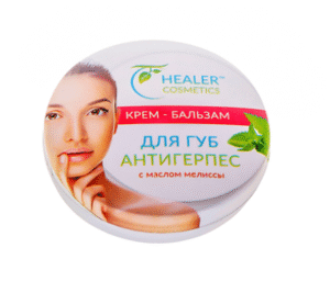 Крем-бальзам для губ с маслом мелиссы Антигерпес Healer Cosmetics 10г