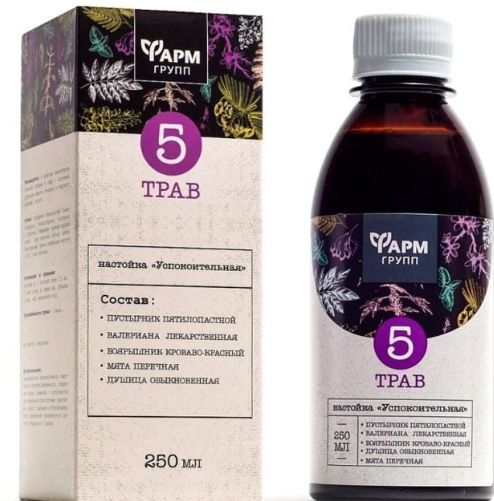 Screenshot 2025-08-11 071701 5 vaistažolių tinktūra "Raminanti" 250 ml - Farm Group