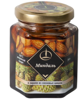 Миндаль в сиропе из сосновых шишек 200г-Emeljanovskaja Fabrika