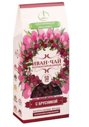 Иван-чай ферментированный с брусникой 50г