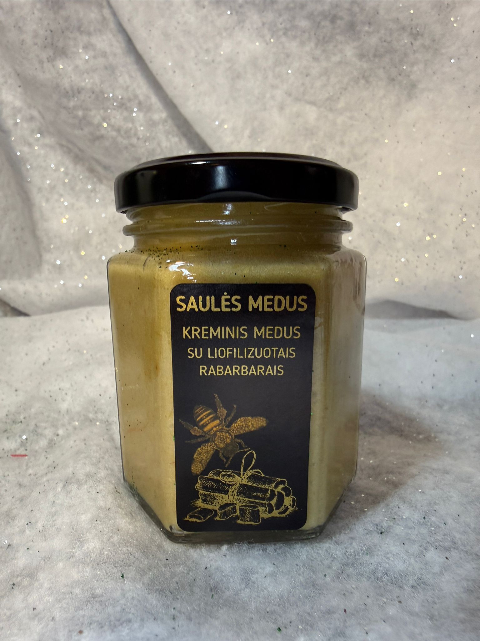 rabarbaras Natūralus medus su barkūnais 230g