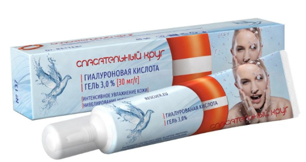 Гель для лица Гуалуроновая кислота 3% 40 г “Спасательный круг”