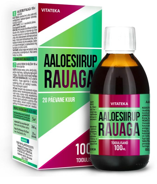 Syrup with aloe and iron, 100 ml - Vitateka