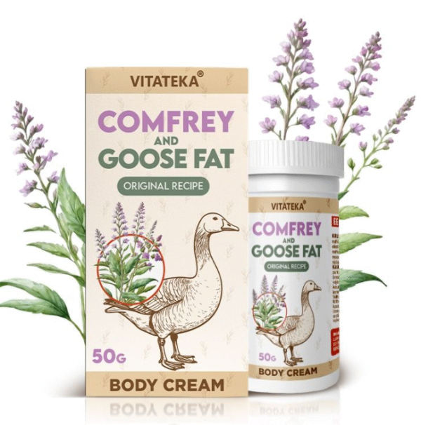 Живокост на гусином жире, крем для тела, 50 г - VITATEKA