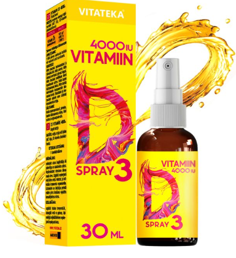 Vitamin D3 spray - food supplement, 100 mcg (4000 IU) - Vitateka