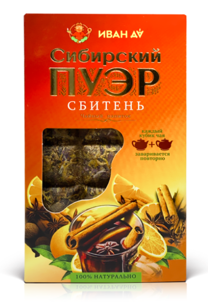 Сибирский пуэр. Сбитень плитка, 96 гр-Ivan Da