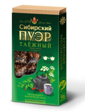 Чайный напиток Сибирский пуэр таежный, плитка 96 г - Ivan Da