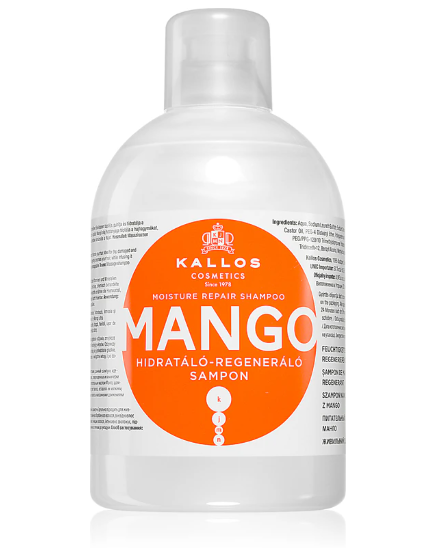 "Kallos" drėkinamasis šampūnas su mangų aliejumi 1000ml