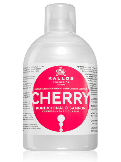 Шампунь-кондиционер для сухих и поврежденных волос с маслом вишневых косточек Kallos CHERRY 1000ml