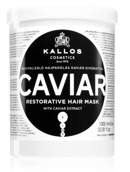 Hair Restoration Mask with Black Caviar Extract Kallos CAVIAR 1000ml