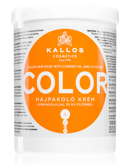 Hair mask with UV filter Kallos COLOR 1000ml