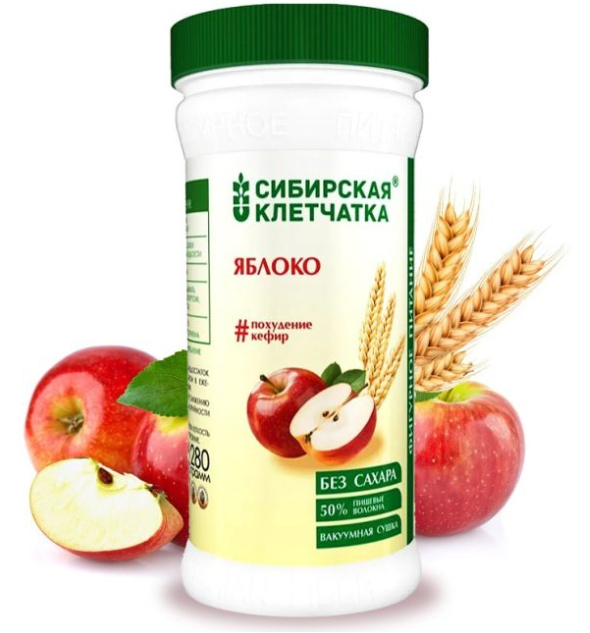 Сибирская клетчатка "Яблоко", 280 г