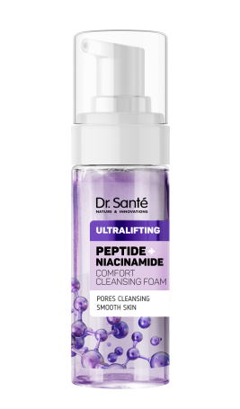 Комфортная очищающая пенка Dr. Sante Ultralifting Пептид + Ниацинамид 150 мл