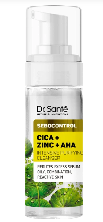 Интенсивная очистительная пенка для лица Dr.Sante Sebocontrol Cleansing Foam Цика + Цинк + АНА 150 мл