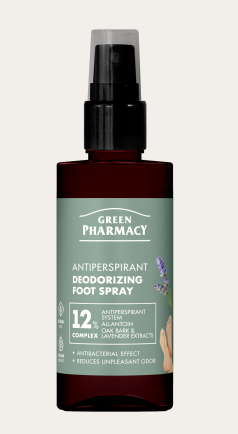 "Green Pharmacy" dezodorantas antiperspirantas kojoms, purškiamas, 150 ml