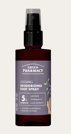 Green Pharmacy Cooling Deodorant Spray for Feet, 150 ml
