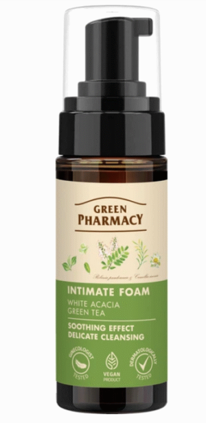 Пенка для интимной гигиены Green Pharmacy Акация и Зеленый чай 150 мл