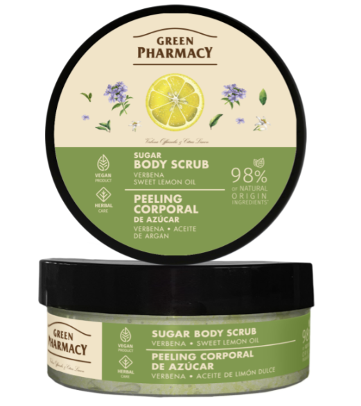 Green Pharmacy Sugar-Salt Body Scrub Verbena and Sweet Lemon Oil 200 ml