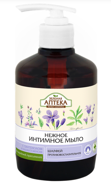 Нежное интимное мыло Зеленая Аптека Шалфей 370 мл