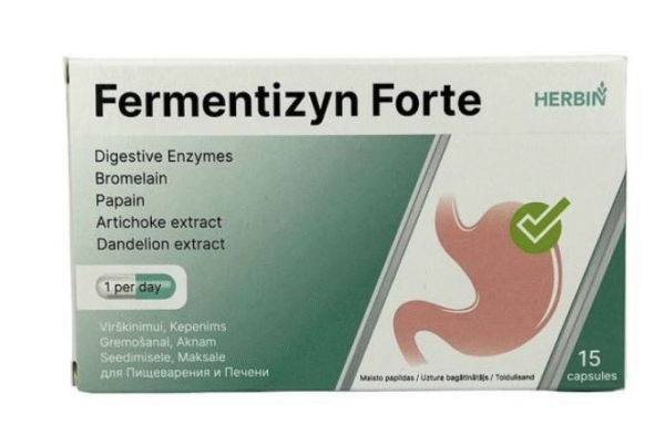 Пищевая добавка HERBIN Fermentizyn Forte, 15 капсул.