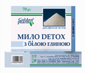 GOLDEN PHARM Детокс мыло с белой глиной 70 г