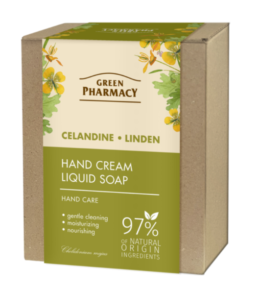 Celandine Green Apothecary Set (hand cream + liquid soap)