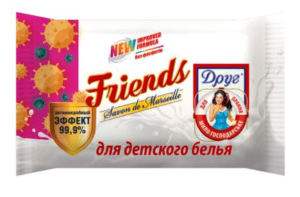 Мыло хозяйственное твердое Friends для стирки детского белья 125 г