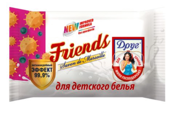 Мыло хозяйственное твердое Friends для стирки детского белья 125 г