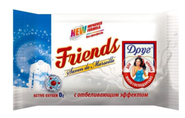 Мыло хозяйственное “Friends”, с отбеливающим эффектом 125 мл