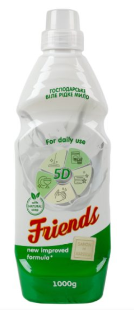 Liquid laundry soap white 5D Friend 1000ml