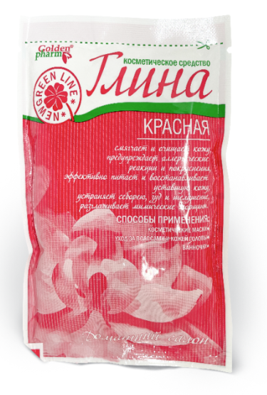 Cosmetic clay for body "Red", 60 g - Golden Pharm