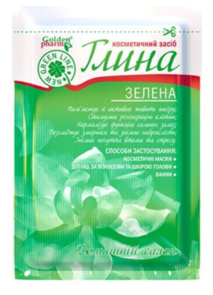 Косметическая глина для тела "Зеленая", 60 г - Golden Pharm