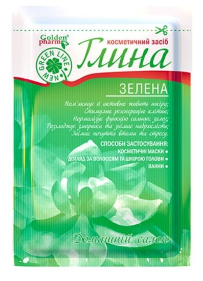 Косметическая глина для тела "Зеленая", 60 г - Golden Pharm